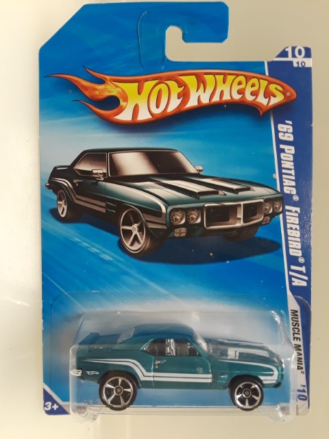 Hot Wheels - Muscle Mania #10 - Blue '69 Pontiac Firebird T/A